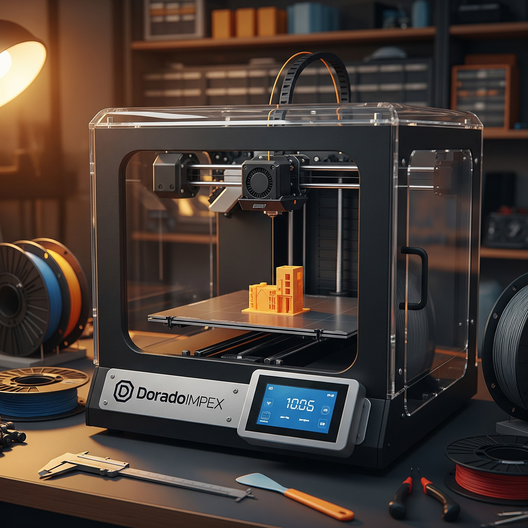 Two 3D printers side by side